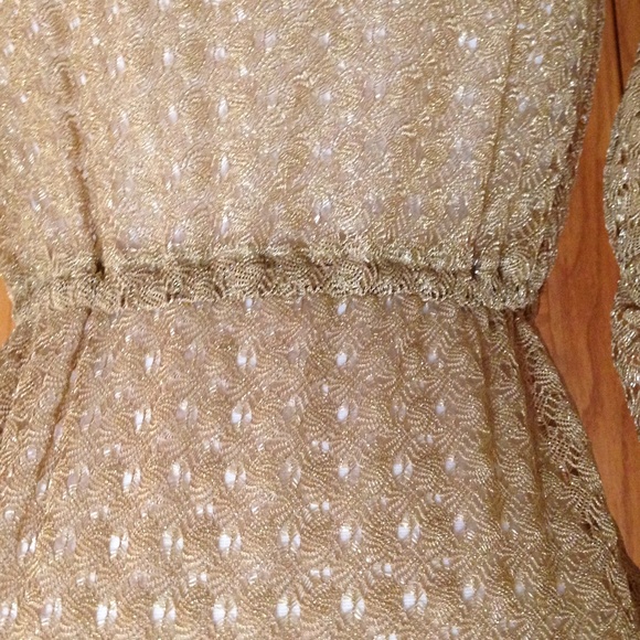 ELIF for Jordan Taylor - Sheer Gold Cover-Up - NWT - Picture 3 of 8